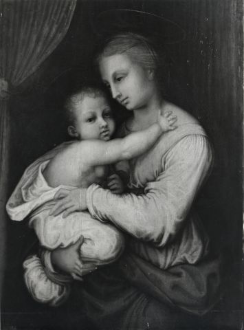 Anonimo — Bartolomeo della Porta (fra' Bartolomeo) - seguace - sec. XVI - Madonna con Bambino — insieme